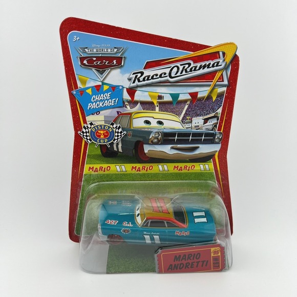 Disney Other - Disney Cars Race O Rama Mario Andretti #97 Red Ticket 2009 NIB Minor Wear